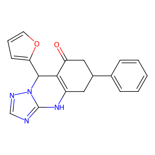 9-(Furan-2-yl)-6-phenyl-5,6,7,9-tetrahydro[1,2,4]triazolo[5,1-b]quinazolin-8-ol structure