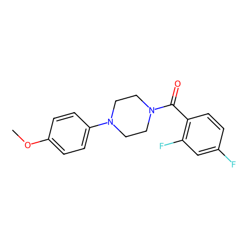 (2,4-Difluorophenyl)-[4-(4-methoxyphenyl)piperazin-1-yl]methanone structure