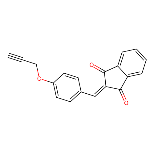 2-[(4-Prop-2-ynoxyphenyl)methylidene]indene-1,3-dione structure