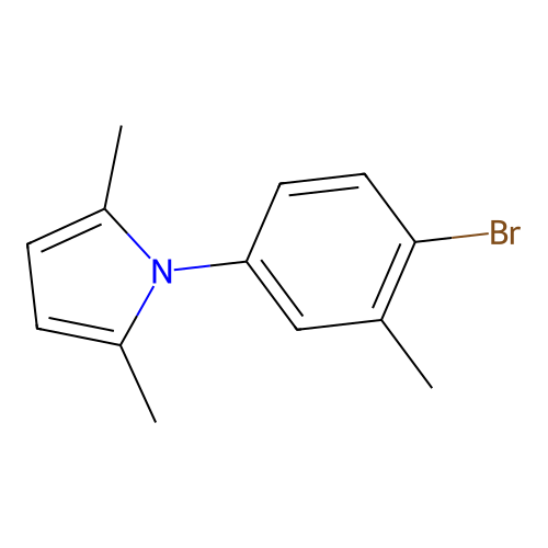 1-(4-bromo-3-methylphenyl)-2,5-dimethyl-1H-pyrrole structure