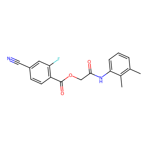 2-((2,3-Dimethylphenyl)amino)-2-oxoethyl 4-cyano-2-fluorobenzoate structure