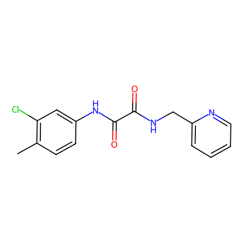 N'-(3-chloro-4-methylphenyl)-N-(pyridin-2-ylmethyl)oxamide structure