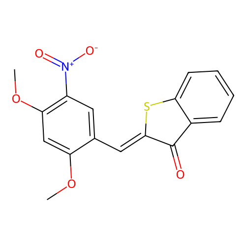 (Z)-2-(2,4-dimethoxy-5-nitrobenzylidene)benzo[b]thiophen-3(2H)-one structure