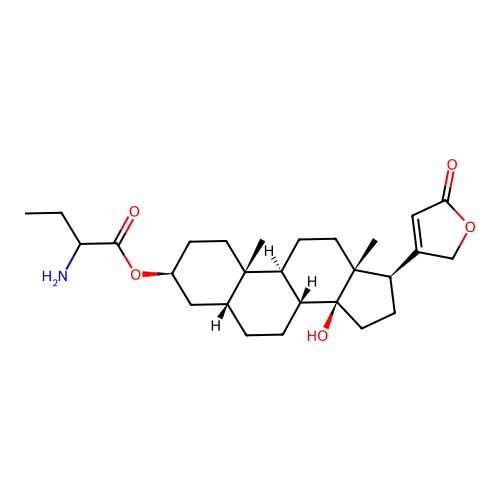 Digitoxingenin-3-beta-(3-methyl-L-alanyl) ester structure