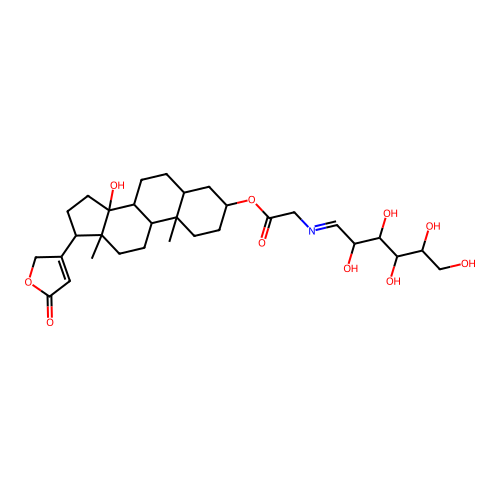 Digitoxigenin-3-beta-L-glucosylglycyl ester structure
