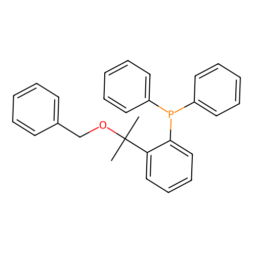 Diphenyl-[2-(2-phenylmethoxypropan-2-yl)phenyl]phosphane structure