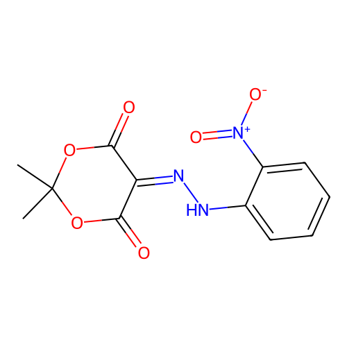 2,2-Dimethyl-5-[(2-nitrophenyl)hydrazinylidene]-1,3-dioxane-4,6-dione structure