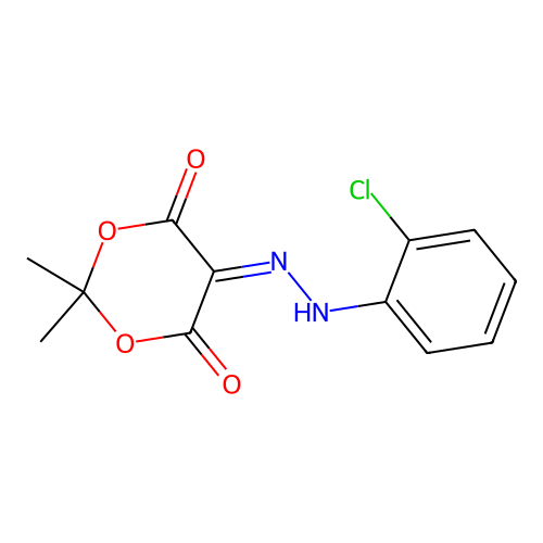 5-[(2-Chlorophenyl)hydrazinylidene]-2,2-dimethyl-1,3-dioxane-4,6-dione structure
