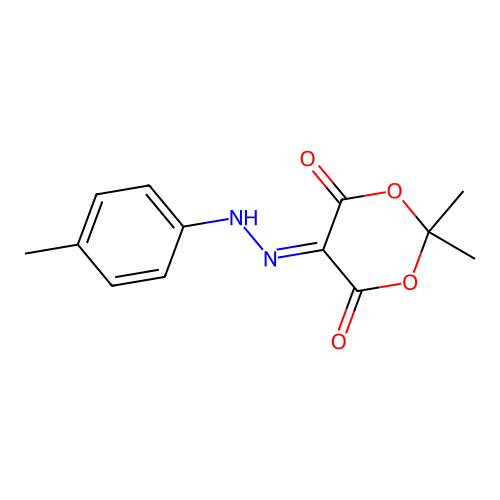 2,2-Dimethyl-5-[(4-methylphenyl)hydrazinylidene]-1,3-dioxane-4,6-dione structure