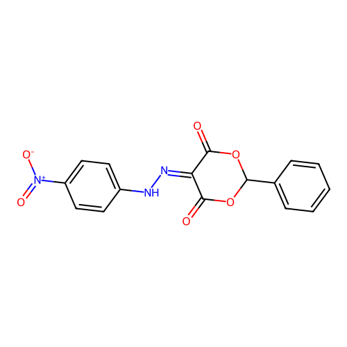 5-[(4-Nitrophenyl)hydrazinylidene]-2-phenyl-1,3-dioxane-4,6-dione structure