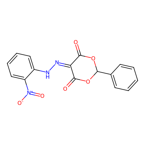 5-[(2-Nitrophenyl)hydrazinylidene]-2-phenyl-1,3-dioxane-4,6-dione structure