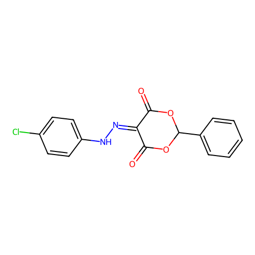 5-[(4-Chlorophenyl)hydrazinylidene]-2-phenyl-1,3-dioxane-4,6-dione structure