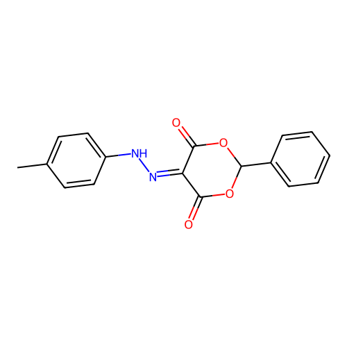 5-[(4-Methylphenyl)hydrazinylidene]-2-phenyl-1,3-dioxane-4,6-dione structure