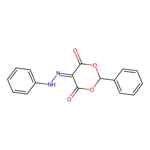 2-Phenyl-5-(phenylhydrazinylidene)-1,3-dioxane-4,6-dione structure