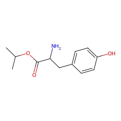Propan-2-yl 2-amino-3-(4-hydroxyphenyl)propanoate structure