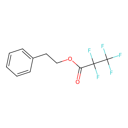 Pentafluoropropionic acid, 2-phenylethyl ester structure