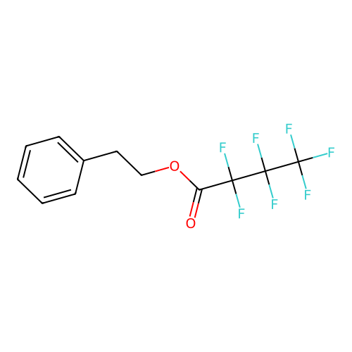 1-Heptafluorobutyryloxy-2-phenylethane structure
