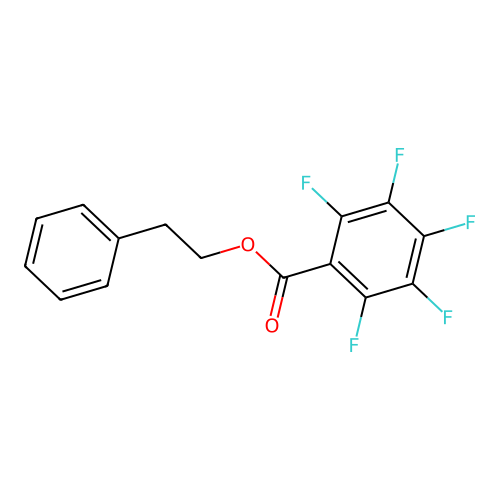 2-Phenylethyl pentafluorobenzoate structure