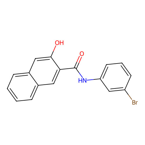 2-Naphthalenecarboxamide, N-(3-bromophenyl)-3-hydroxy- structure