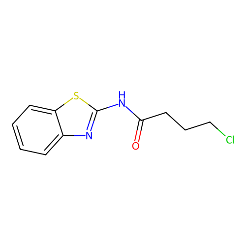 N-benzothiazol-2-yl-4-chlorobutanamide structure