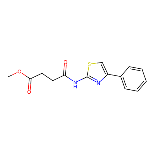Methyl 4-oxo-4-[(4-phenyl-1,3-thiazol-2-yl)amino]butanoate structure