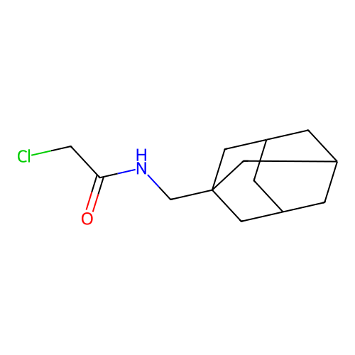 N-(1-adamantylmethyl)-2-chloroacetamide structure