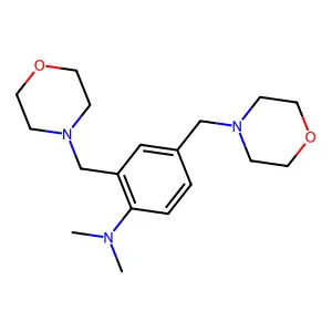 Benzenamine, N,N-dimethyl-2,4-bis(4-morpholinylmethyl)- structure