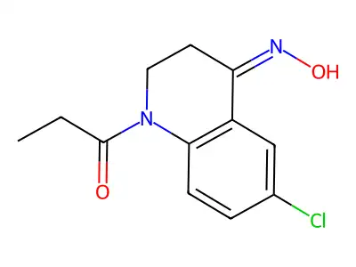 1-(6-Chloro-4-hydroxyimino-2,3-dihydroquinolin-1-yl)propan-1-one structure