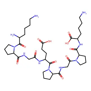 Lysyl-prolyl-glycyl-glutamyl-prolyl-glycyl-prolyl-lysine structure