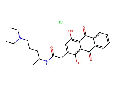 N-[5-(diethylamino)pentan-2-yl]-2-(1,4-dihydroxy-9,10-dioxoa structure