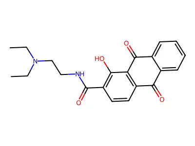 N-[2-(diethylamino)ethyl]-1-hydroxy-9,10-dioxoanthracene-2-c structure