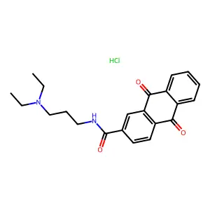 2-Anthracenecarboxamide, N-(3-(diethylamino)propyl)-9,10-dihydro-9,10-dioxo-, monohydrochloride structure