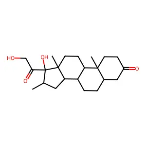 Pregnane-3,20-dione, 17,21-dihydroxy-16-methyl-, (5alpha,16alpha)- structure