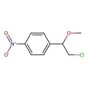 Benzene, 1-(2-chloro-1-methoxyethyl)-4-nitro- structure