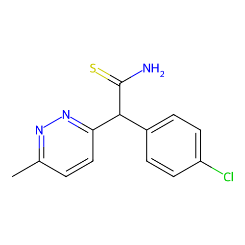 2-(4-Chlorophenyl)-2-(6-methylpyridazin-3-yl)ethanimidothioic acid structure