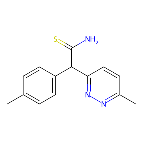 2-(4-Methylphenyl)-2-(6-methylpyridazin-3-yl)ethanimidothioic acid structure
