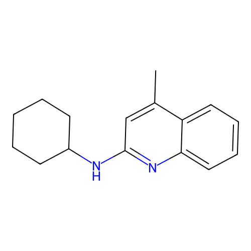 N-cyclohexyl-4-methylquinolin-2-amine structure