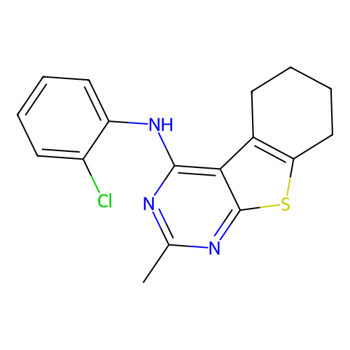 N-(2-chlorophenyl)-2-methyl-5,6,7,8-tetrahydro-[1]benzothiolo[2,3-d]pyrimidin-4-amine structure