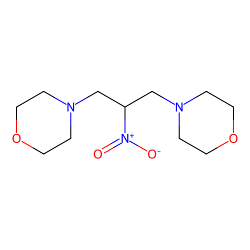 1,3-Dimorpholino-2-nitropropane structure