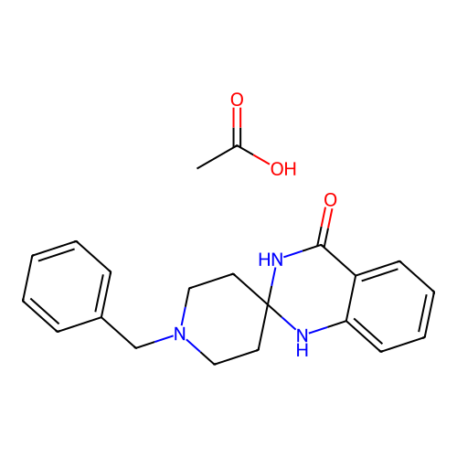 Acetic acid;1'-benzylspiro[1,3-dihydroquinazoline-2,4'-piperidine]-4-one structure