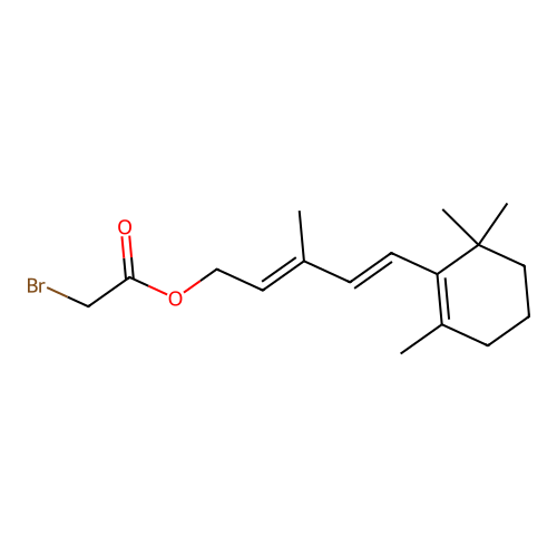 beta-Ionylideneethanol bromoacetate structure