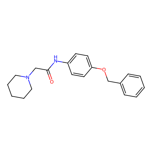 N-(4-(benzyloxy)phenyl)-2-(piperidin-1-yl)acetamide structure