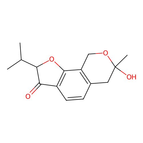 7-Hydroxy-7-methyl-2-propan-2-yl-6,9-dihydrofuro[3,2-h]isochromen-3-one structure
