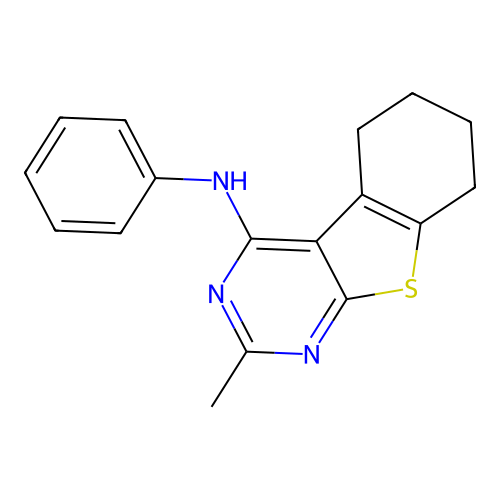 2-methyl-N-phenyl-5,6,7,8-tetrahydro[1]benzothieno[2,3-d]pyrimidin-4-amine structure