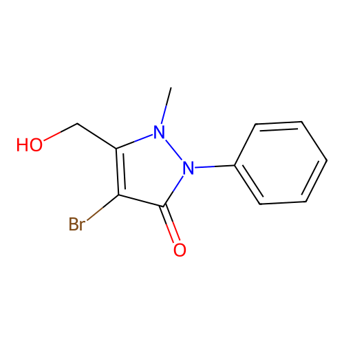 4-Bromo-3-(hydroxymethyl)-2-methyl-1-phenyl-3-pyrazolin-5-one structure