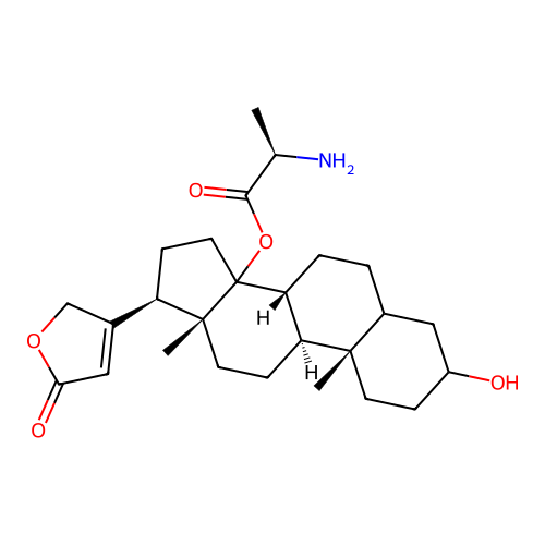 14-(Alanyloxy)-3-hydroxycard-20(22)-enolide structure