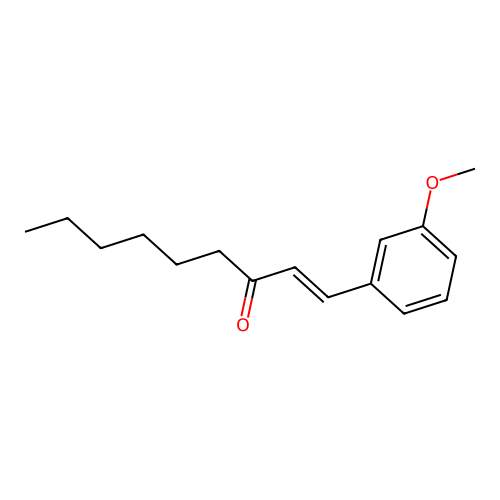 (E)-1-(3-methoxyphenyl)non-1-en-3-one structure