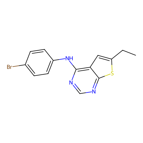 N-(4-bromophenyl)-6-ethylthieno[2,3-d]pyrimidin-4-amine structure