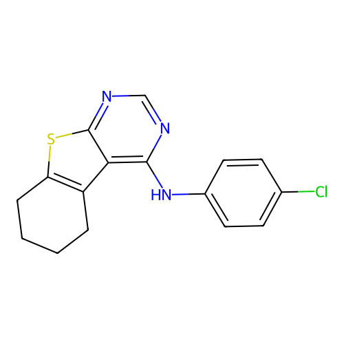 N-(4-chlorophenyl)-5,6,7,8-tetrahydro-[1]benzothiolo[2,3-d]pyrimidin-4-amine structure