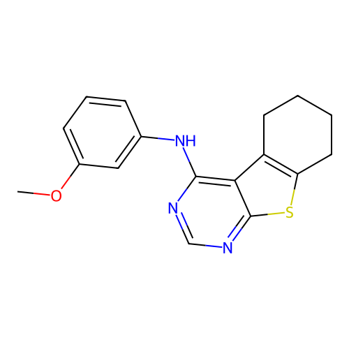 N-(3-methoxyphenyl)-5,6,7,8-tetrahydro[1]benzothieno[2,3-d]pyrimidin-4-amine structure
